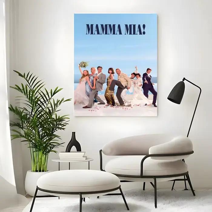 Film Mamma Mia! Affiche autocollante en papier imperméable, décoration murale pour café, bar, salle