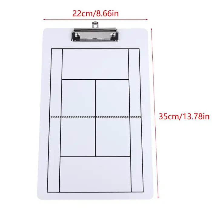 Tableau de stratégie d'entraînement de tennis 35x22CM, plan de jeu portable, démonstration tactique,