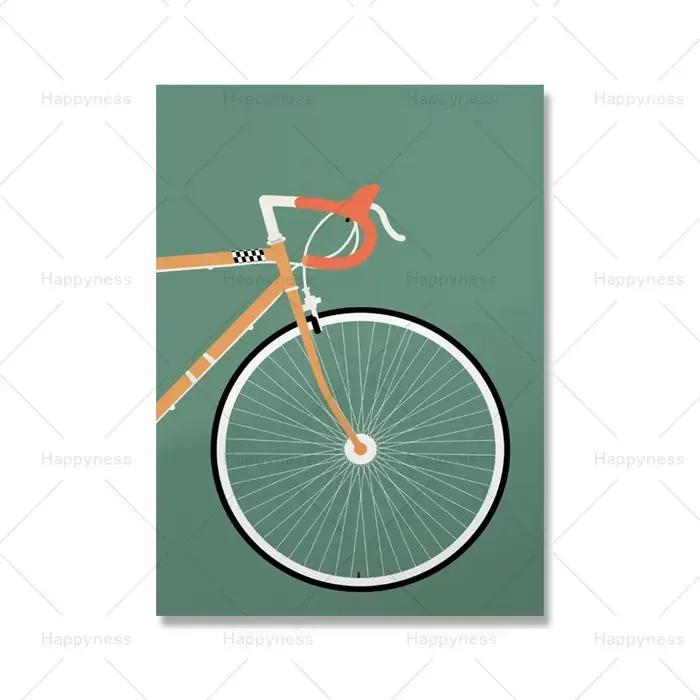 Toile imprimée d'art mural minimaliste, cadeau pour amoureux de vélo, affiches de peinture pour salo