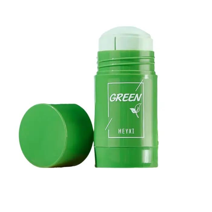 Bâton d'argile à thé vert pour le visage, bâton de masque vert, frottis d'acné, rétrécit les points 