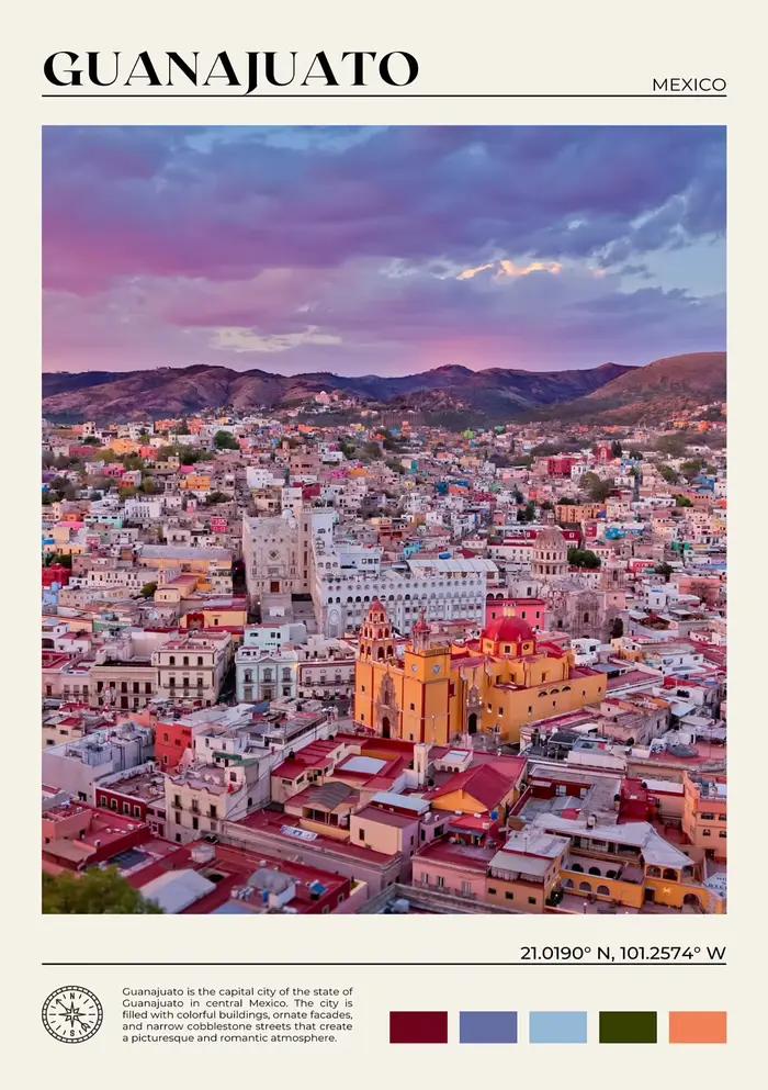 Affiche de paysage de voyage de Puerto Vallarta, peinture sur toile, photo d'art mural, photo de bur