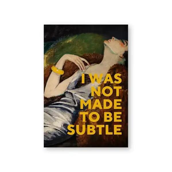 Affiche avec citation pour femmes, décoration artistique murale féminine, peinture sur toile, cadeau