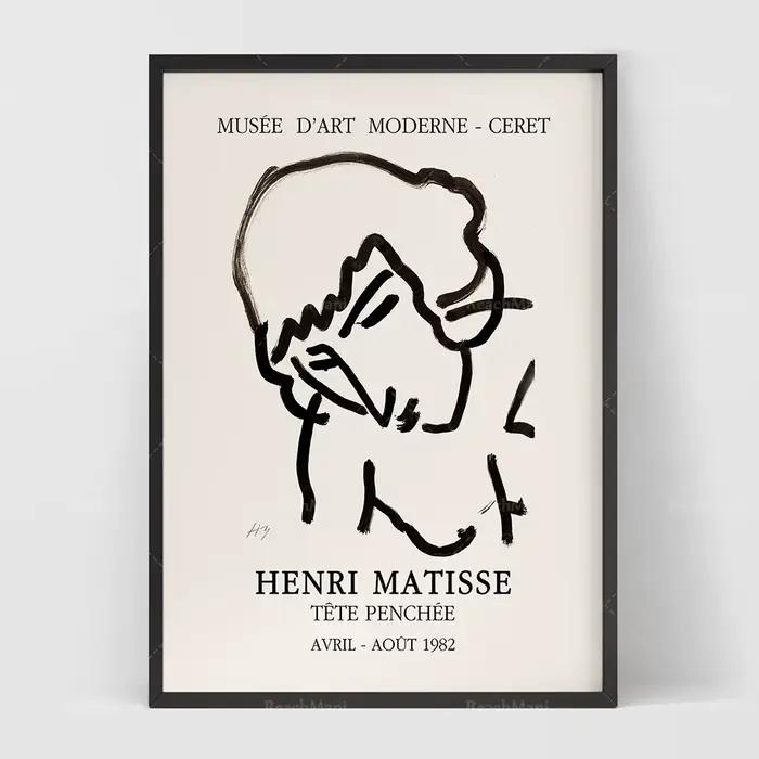 Affiche de croquis de femme de Henri Matisse, impression d'art, affiche d'art d'exposition, impressi