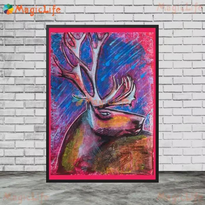 Images murales de gorille aquarelle d'animaux colorés, pour salon, décoration de maison, affiche nor