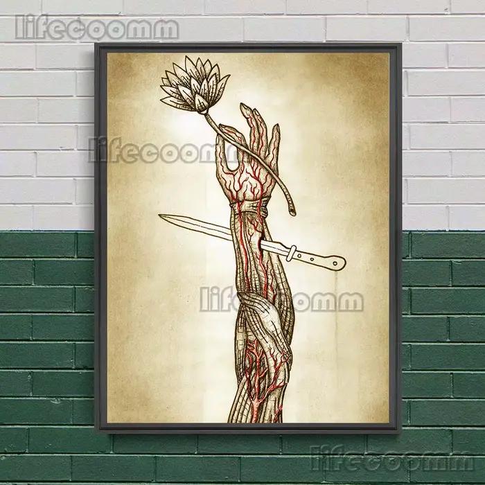Apocalypse de la Science numérique Vintage mur Art toile peinture ancien diable croyance et moderne 