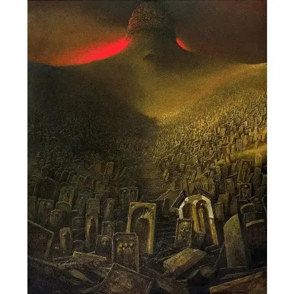 Pologne artiste Zdzislaw Beksinskis œuvres d'art affiche esthétique sombre surréalisme toile peintur