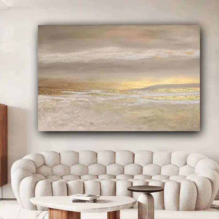 Peinture à l'huile abstraite moderne faite à la main, décoration de luxe pour la maison, motif sur t