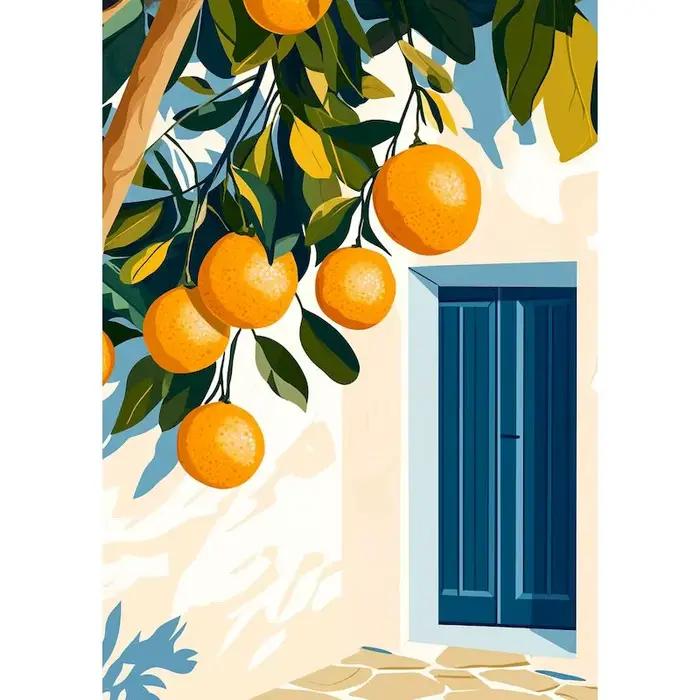 Gatyztoire – peinture de paysage rose par numéros pour adultes, Kits de bricolage peints à la main s
