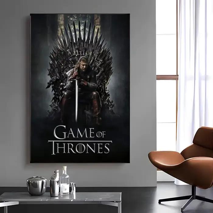 Peinture sur toile de la série télévisée G-game Of Thrones, calligraphie, art pour salle de bain, sa