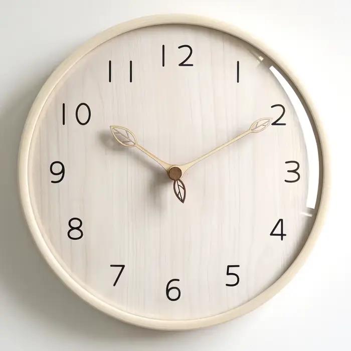 Horloge Murale en Bois Massif, Moderne, Minimaliste, Silays euse, Salon, Maison, Personnalité, Mode,