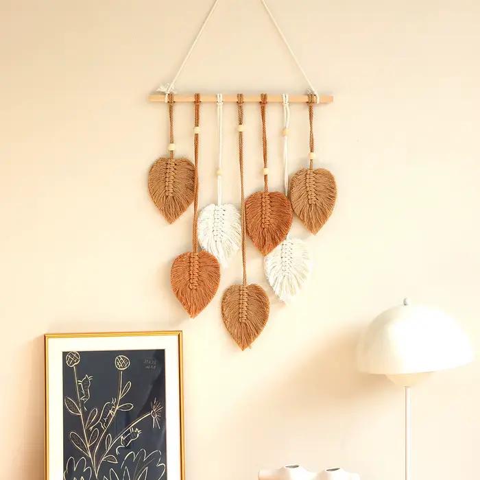 Lot de tentures bohémiennes tissées à la main, 2 pièces, décorations murales pour chambre à coucher,