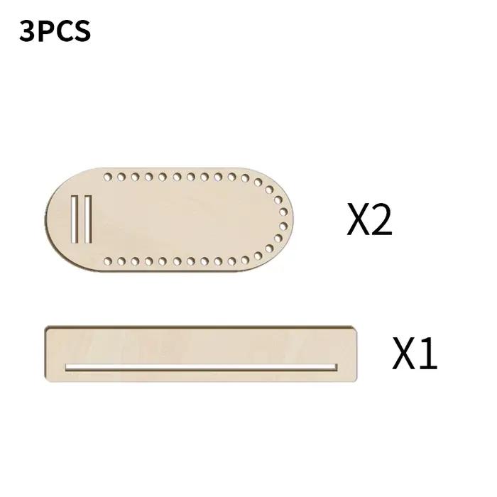 YOMDID 3 pièces cadre de panier en bois de qualité supérieure-formes ovales et rectangulaires robust