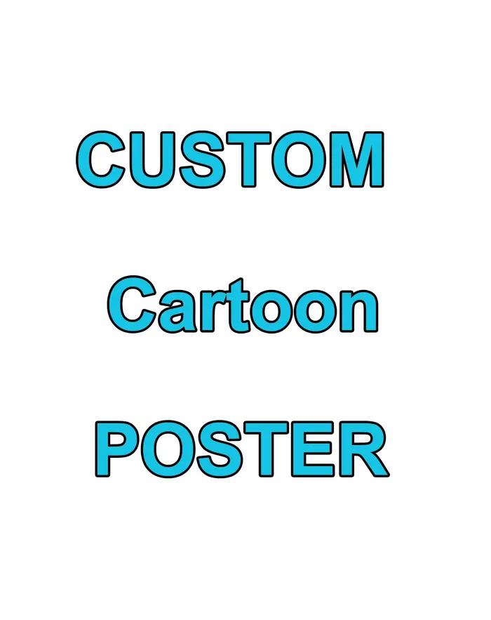 Personnalisation personnalisée style dessin animé impression sur toile affiche portrait photo art im