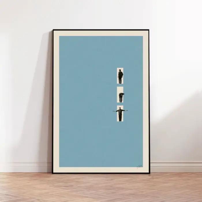 Inspiré du Truman Show |   Impression sur toile d'art mural moderne du milieu du siècle, affiche, ta