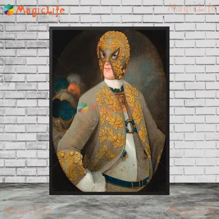 Affiches de Portrait Vintage de l'homme de la Renaissance, images murales pour salon, décoration de 