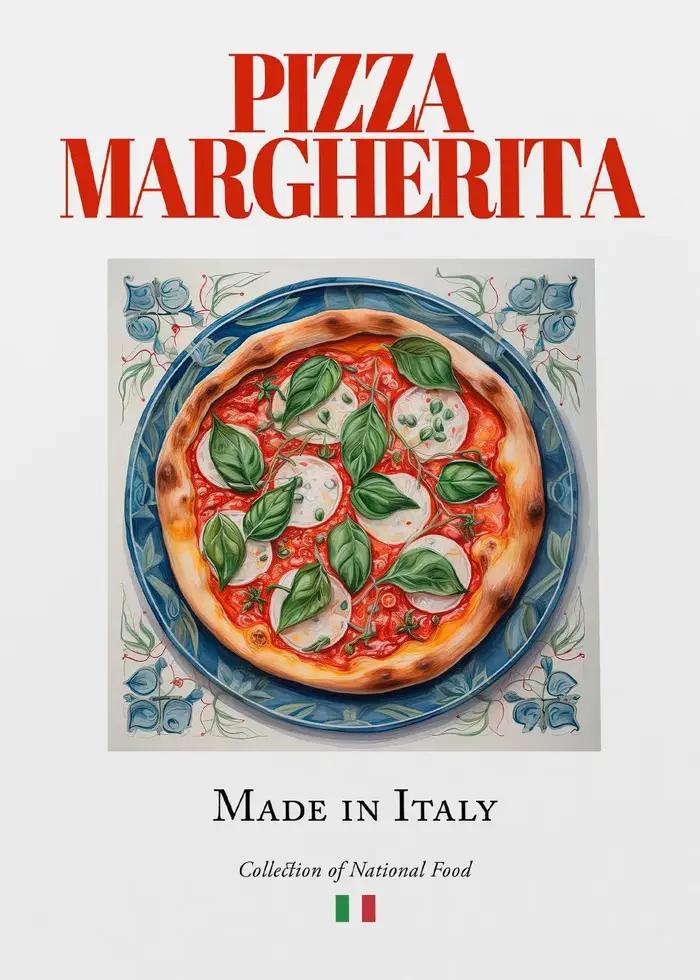 Affiche classique de nourriture italienne, vin rouge, pizza, spaghetti, citron, peinture sur toile d