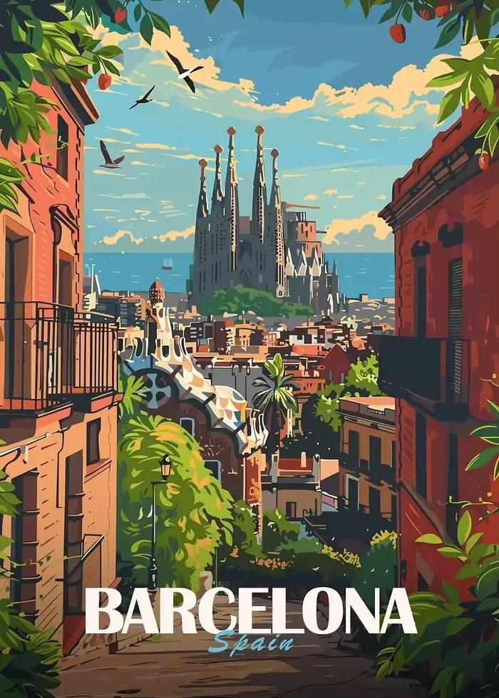Classiques modernes paysages architecturaux célèbres autour du monde affiche toile peinture impressi