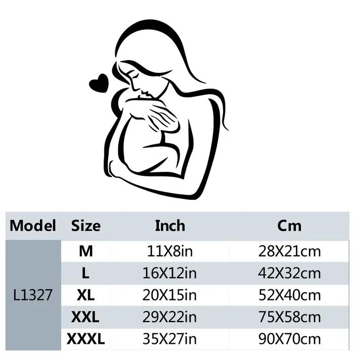 Décalcomanie d'art mural pour bébé et mère, décor de chambre d'enfant, autocollant d'amour familial,