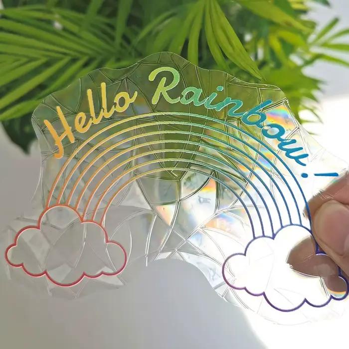 Capteur de soleil Stickers Muraux Fenêtre D'arc-En-Ciel Miroir Autocollant BRICOLAGE Fenêtre Decal C