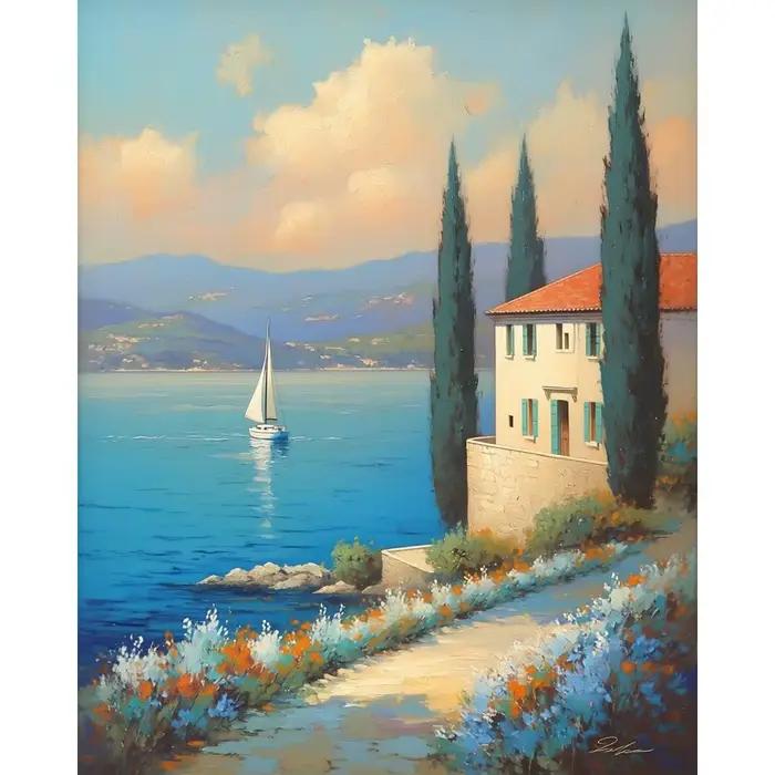 Peinture par numéros CHENISTORY pour adultes, artisanat, peintures décoratives, paysage, acrylique s