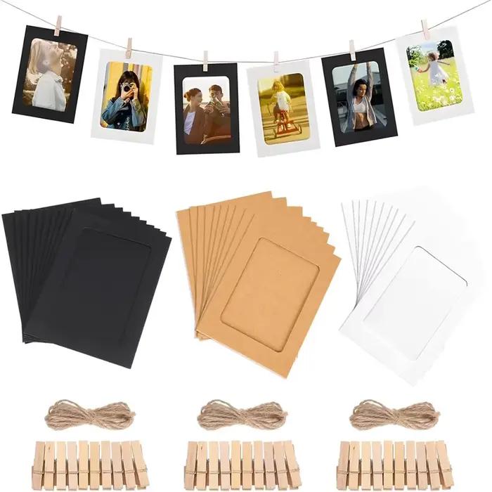 30 cadres photo suspendus en kraft pour photos de 4x6 pouces, pour la décoration murale de la maison