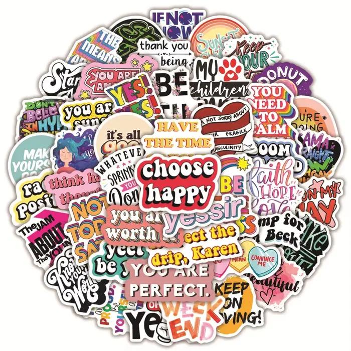 50 autocollants inspirants avec citations, autocollants de motivation pour tableau de vision, pour a
