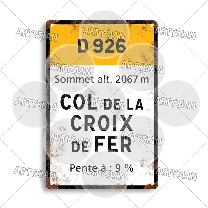 Artysian Tour de France course de cyclisme cyclisme point de terre Plaque métallique panneaux de rou