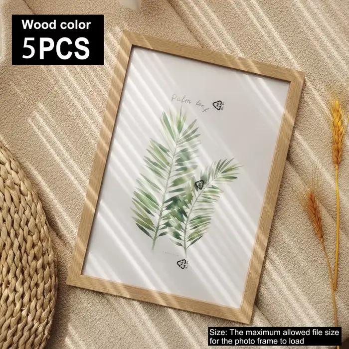 5 pièces cadres Photo en bois pour mur Photo 10X15 15X20 20X25 A4 cadre Photo support pour photos ce