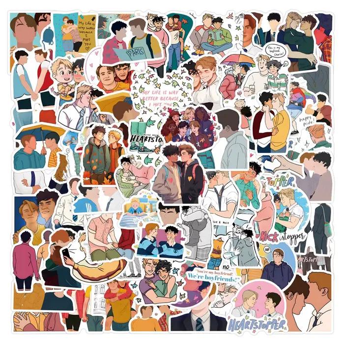 10/55/110 PIÈCES Heartstopper Autocollants Drôle TV Dessin Animé Autocollants BRICOLAGE Scrapbook Ré