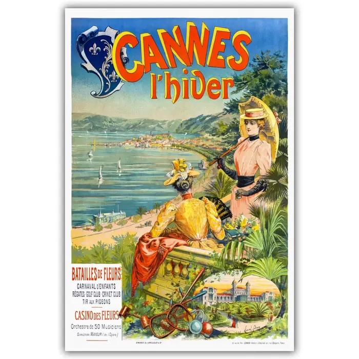 France Cannes Malo Belle Fille Guyon Agay Paris Naval Vintage Poster de Voyage