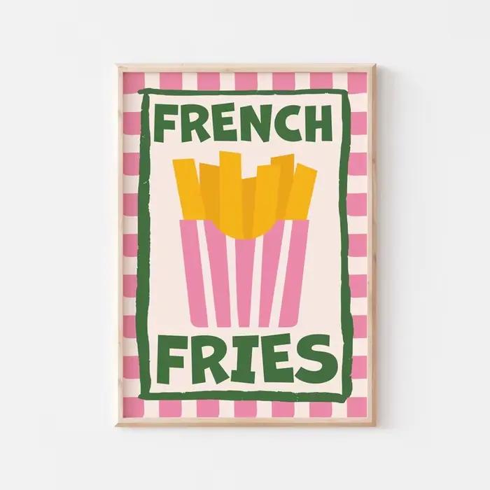 Affiche de citation artistique couleur alimentaire, peinture sur toile de Club de pâtes, imprimés mu