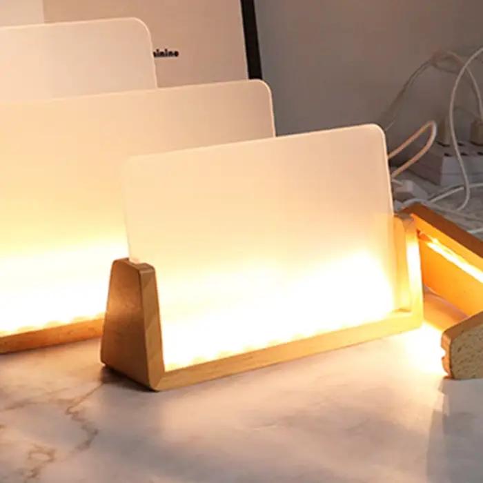 Lumières LED créatives cadre Photo en bois massif cadre Photo en acrylique innovant en forme de U dé