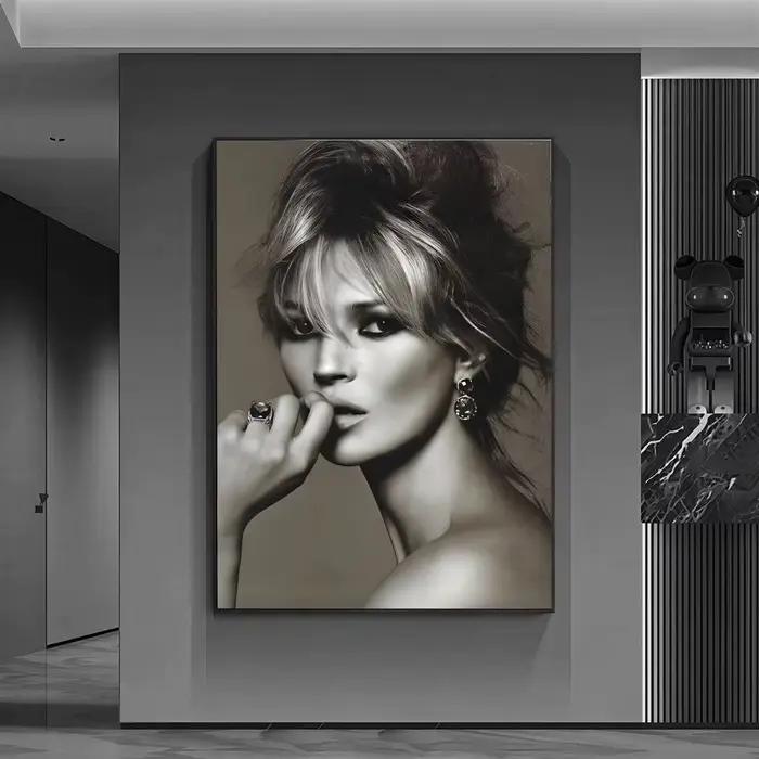 Poster de chanteuse K-Kate MossS, décoration murale polyvalente HD imperméable, auto-adhésive, pour 