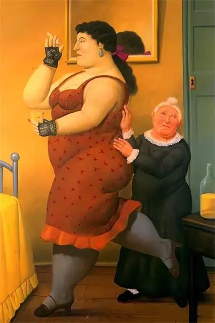 Peinture Diamant 5D DIY Fernando Botero - Couple Dansant (Personnes Corpulentes) - Broderie Mosaïque