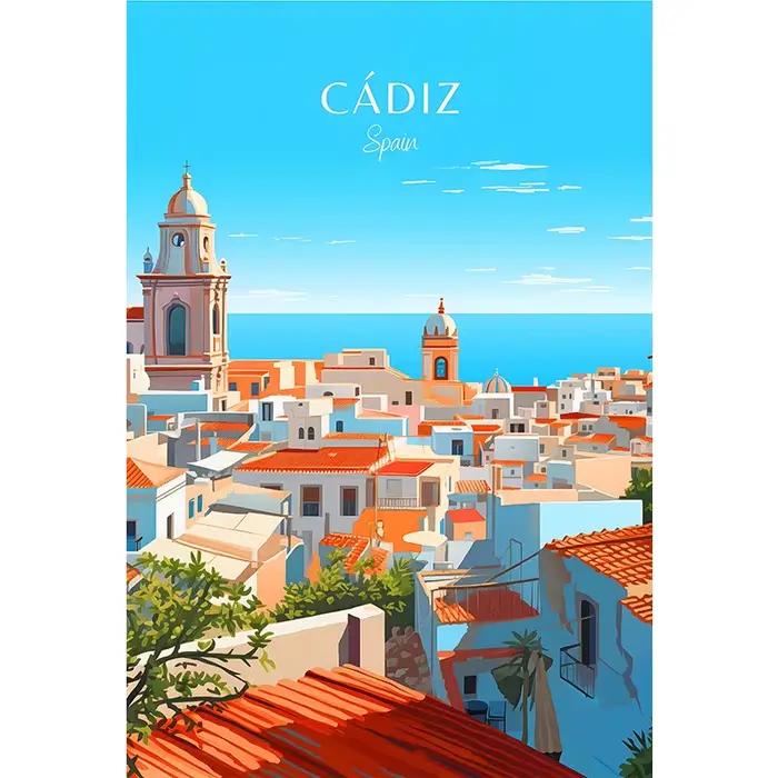Espagne voyage Paris Gran Canaria Barcelone Madrid Granada affiche toile peinture mur Art photo pour