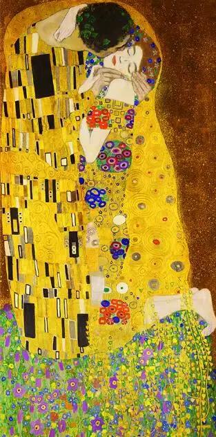Gustav Klimt le baiser peintures à l'huile classiques imprimer sur toile affiches d'art et imprimés 