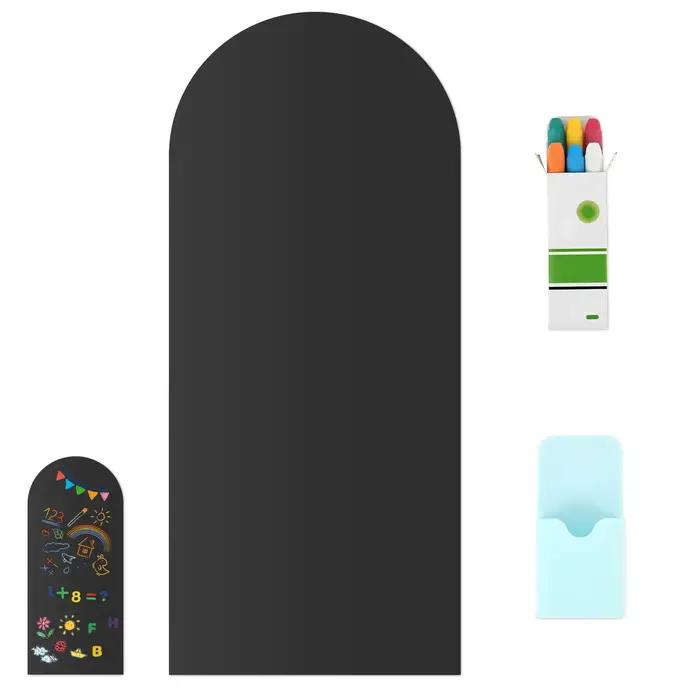 Autocollant mural magnétique en forme d'arche 40" x 18" – Tableau noir magnétique adhésif pour mur, 
