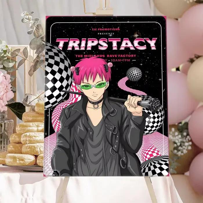 Saiki K – affiche d'anime japonais, art mural esthétique en PVC HD, imperméable et résistant à l'usu