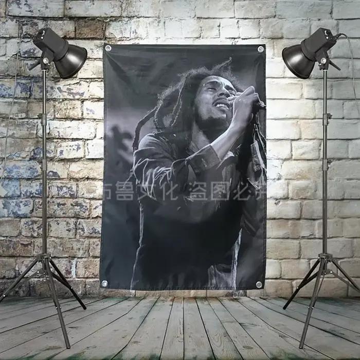 TingPRDecor-Affiche de groupe de rock "Bob Marley", bannière de sensation de gril, festival de musiq