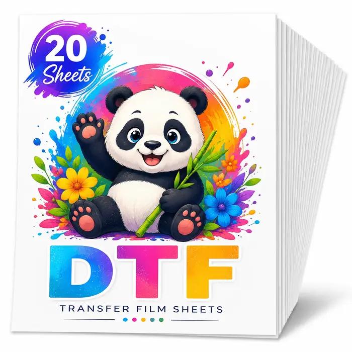 20/40 feuilles de film de transfert DTF A4 DIY, film de transfert thermique PET transparent mat doub