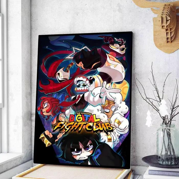 Affiche de dessin animé The Amazing Digital Circus, impression artistique, style Anime, décoration d