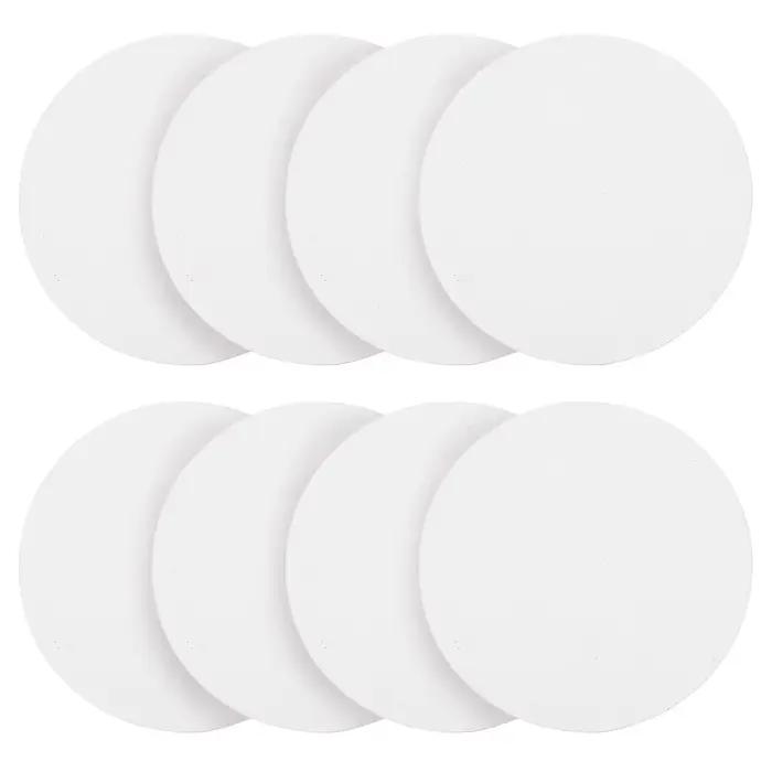 Ensemble de panneaux de toile ronds de 10cm, 8 pièces, panneau de peinture d'artiste Premium Durable