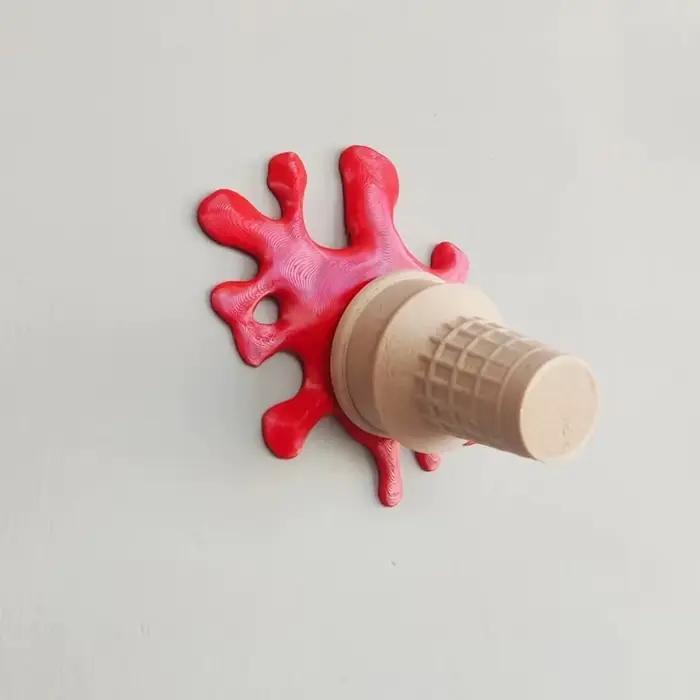 Décoration murale de crème glacée fondue, ornement mural amusant pour étude de crème glacée fondue, 