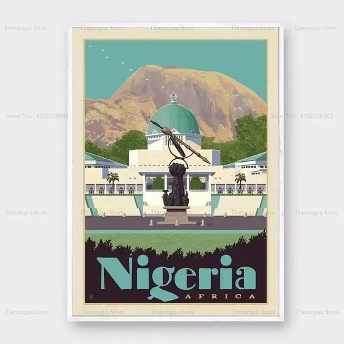 Affiche minimaliste maroc nigérian somalie afrique ville voyage mur Art toile peinture Photo Photo c