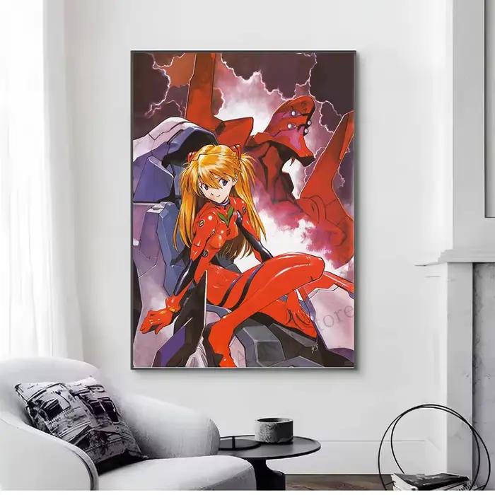 AZNM – peinture sur toile d'anime Evangelion Naruto Asuka, impression artistique, décoration murale