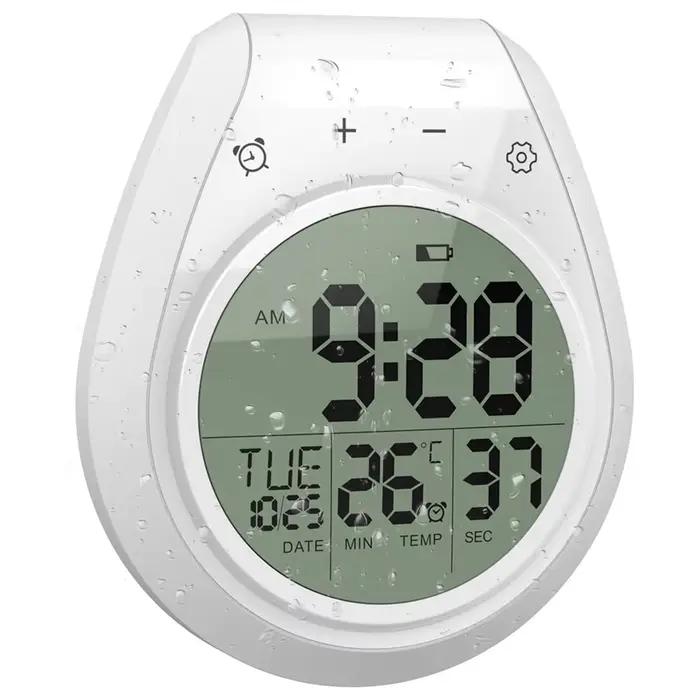 Horloge de douche numérique étanche, horloge HOTimer, horloge murale de cuisine numérique, écran LCD
