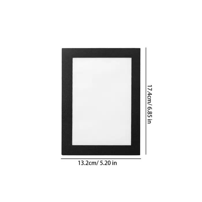 Cadre photo magnétique noir auto-adhésif pour photos, notes, affiches, support d'affichage, plaque d