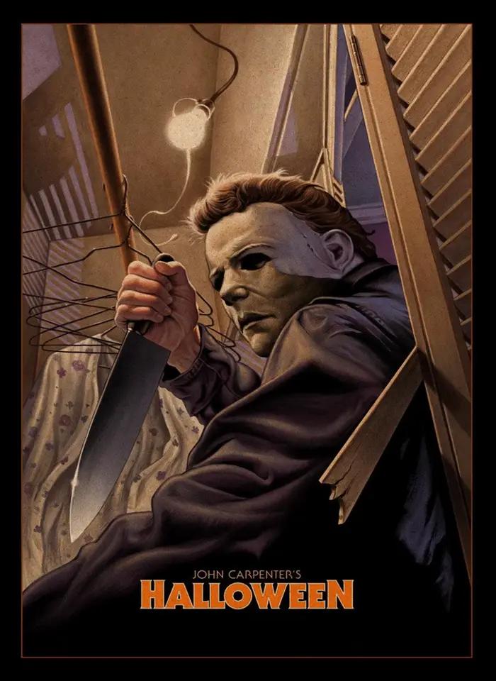 Affiches de films d'horreur classiques d'Halloween Michael Myers, impressions sur toile, peinture mu