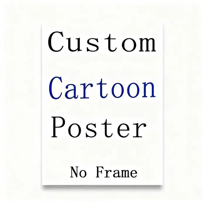 Affiche de dessin animé familial personnalisée, Style drôle et exagéré, transformez les photos de fa
