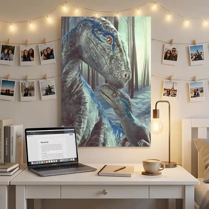 Affiche murale Jurassic Park Dinosaur World Jurassic en PP de qualité supérieure - Décor mural autoc